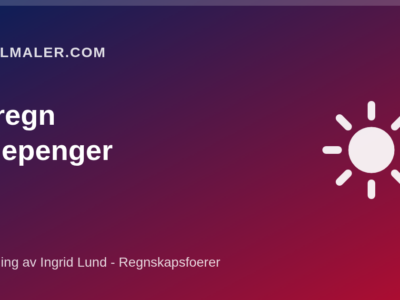 Beregn feriepenger i Excel (10,2 % og 12 %)