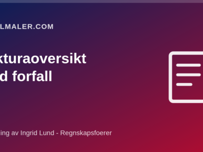 Fakturaoversikt med forfallsdato (betinget formatering)