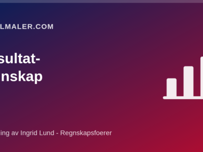 Lag et resultatregnskap i Excel